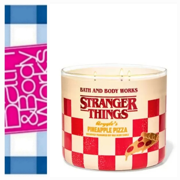 Bath and Bodyworks Stranger Things Argyle's Pineapple Pizza 3-Wick Candle - Picture 1 of 5